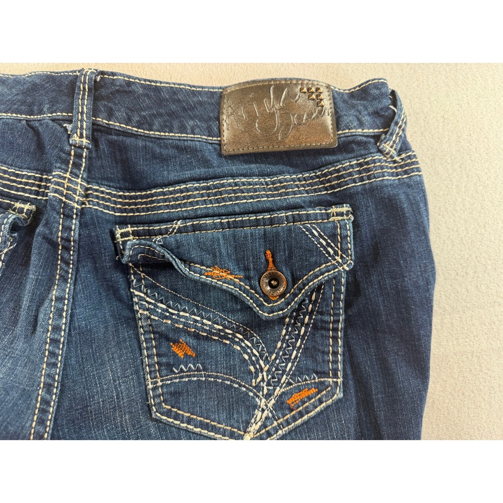 Ariya Jeans Womens 15/16 Dark Wash Bootcut Denim Contrast Stitch Flap Pocket